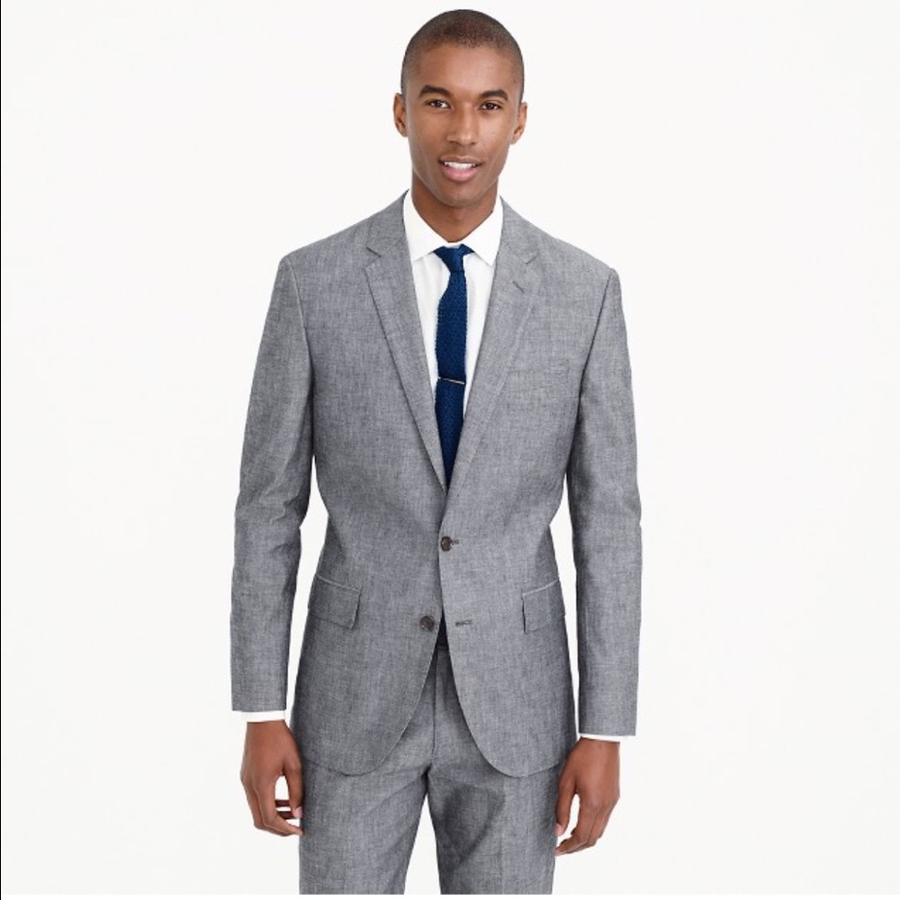 J.Crew Ludlow Japanese Chambray Suit Jacket/Blazer